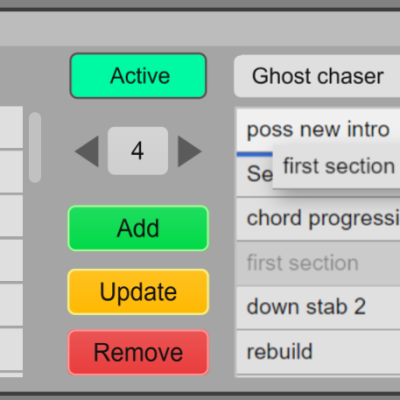 drag and drop in reArranger Ableton Device